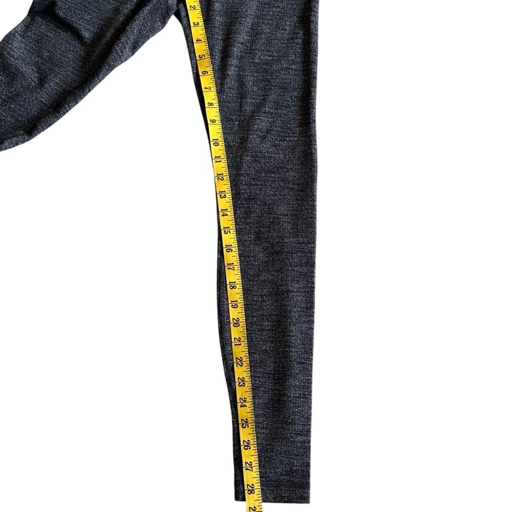 Lululemon Wunder Under High-Rise Leggings 28" Heathered Knit Black Luon Size 6 - Picture 6 of 7